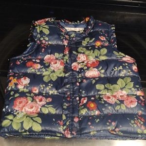 Floral puffer vest
